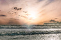 Ocean with Morning Sunrise Canvas Print