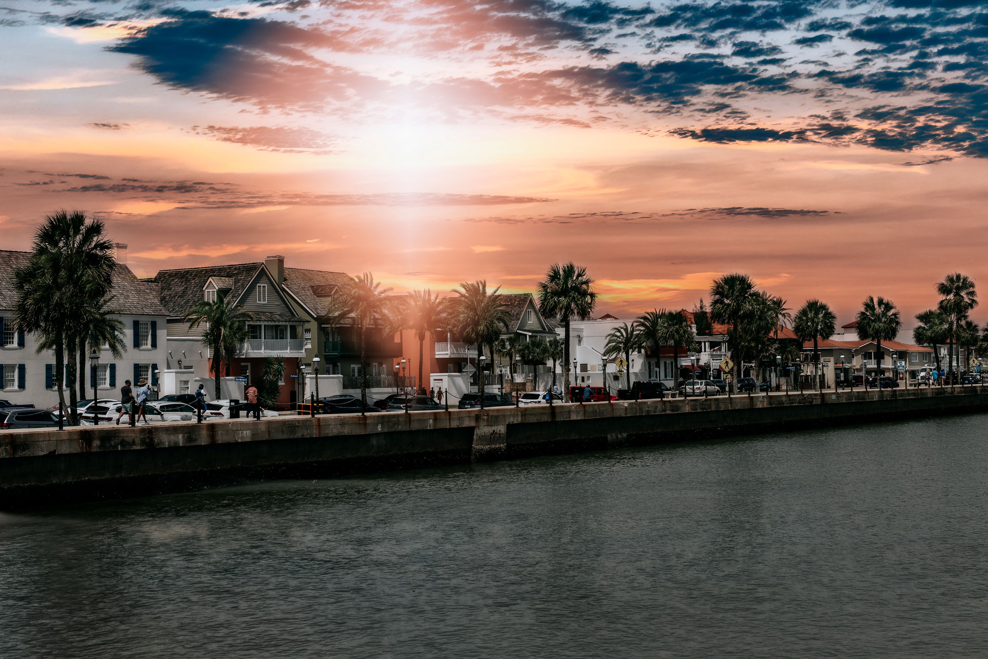 St. Augustine Waterfront Sunset — Fine Art Canvas Print