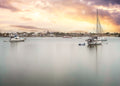 Harbor at Golden Hour — Fine Art  Canvas Print